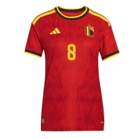 Camiseta Bélgica Youri Tielemans #8 Primera Equipación Replica Mundial 2026 para mujer mangas cortas
